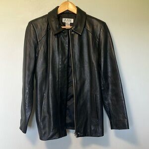 Alfani Black Buttery soft Leather Jacket